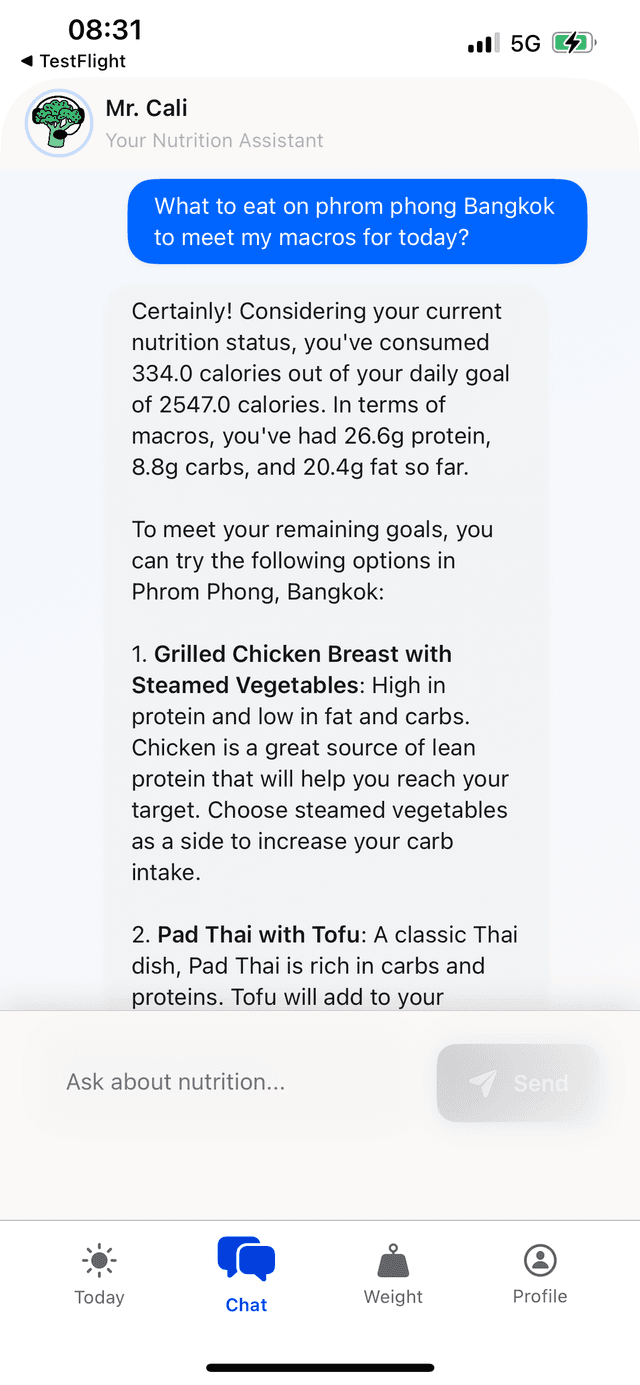 Brocali App Screenshot 2